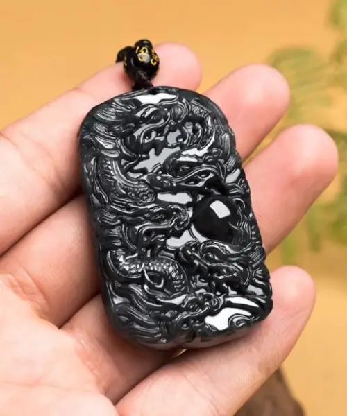 Black Grey Jade Dragon