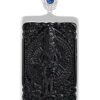 Thousand Hands Guanyin Natural Black Jade S925 Pendant Necklace