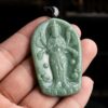 Zen Thousand Hands Guanyin Medal 100% Untreated Type A Authentic Jade Pendant Necklace