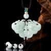 Butterfly Jadeite Carved 100% Untreated Natural Type A Jade Pendant Necklace