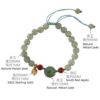 6mm Bead S925 Lotus Pod Natural Jade Donut Ring South Red Agate Hand String