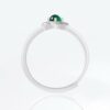 Flower Design Zircon Genuine Jade S925 Open Ring