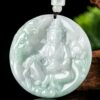 Jade Buddha Manjusri Bodhisattva Natural Jade Pendant Necklace