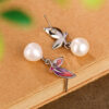 Natural Pearl Butterfly S925 Earrings