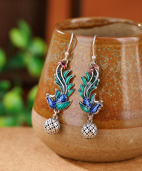 Peacock Design S925 Earrings