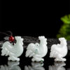 Natural Jade Rooster Pendant Necklace