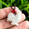 Natural Jade Rooster Pendant Necklace