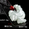Natural Jade Rooster Pendant Necklace