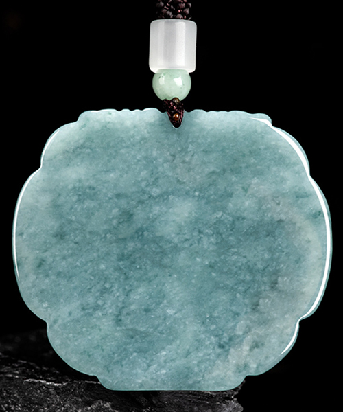 Natural Jade Dragon and Phoenix Pendant Necklace