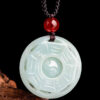 Natural Jade Tai Chi Octagonal Pendant Necklace