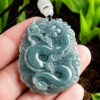 Natural Jade Dragon Pendant Necklace