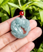 Natural Jade Wealth Pixiu Pendant