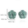 S925 Natural Jade Plum Blossom Flower Earrings