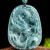 Natural Jade Dragon Both Sided Design Pendant Necklace