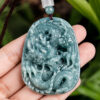 Natural Jade Dragon Both Sided Design Pendant Necklace