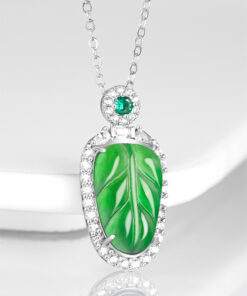 Natural Jade Leaf Pendant