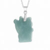 S925 Natural Jade Lucky Cat Pendant Necklace