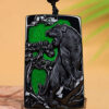 100% Untreated Natural Jade Tiger Black Jade Pendant Necklace