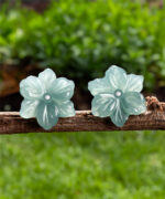 Natural Jade Flower Earrings