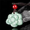 Natural Jade Flower Lotus Pendant