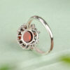 Natural Amber Bloody Round Hollow Design S990 Open Ring
