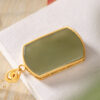 Natural Jade Vintage Carp Fish S925 Pendant Necklace