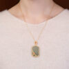 Natural Jade Vintage Carp Fish S925 Pendant Necklace