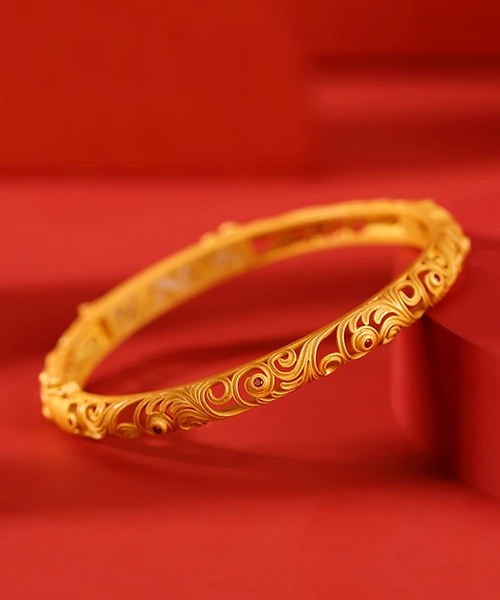 S925 Natural Jade Simple Hollow Design Bracelet - Image 4