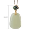 Natural Jade Enamel Cloud S925 Pendant