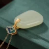 Natural Jade Enamel Cloud S925 Pendant