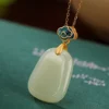 Natural Jade Enamel Cloud S925 Pendant