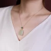 Natural Jade Enamel Cloud S925 Pendant