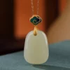 Natural Jade Enamel Cloud S925 Pendant