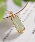 S925 Natural Jade Vintage Simple Design Pendant