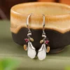 Orchid Natural Jade S925 Earrings