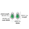 Natural Jade Gourd CZ DIamond S925 Earrings
