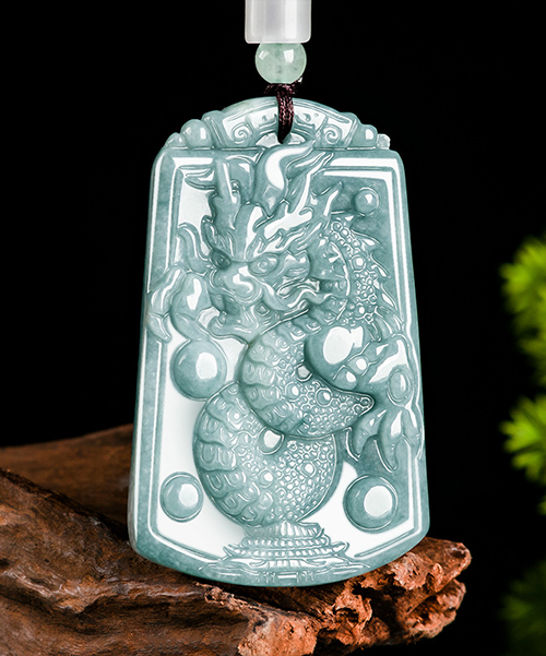 Handcrafted Natural Jade Dragon Pendant - Image 4
