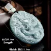 Natural Jade Dragon Round Pendant
