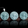 Natural Jade Dragon Round Pendant