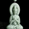 Natural Jade Handcrafted Guanyin Pendant