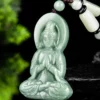 Natural Jade Handcrafted Guanyin Pendant Necklace