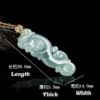 18K Gold Natural Jade Dragon Pendant Necklace