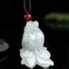 Natural Jade Handcrafted Fish Pendant Necklace