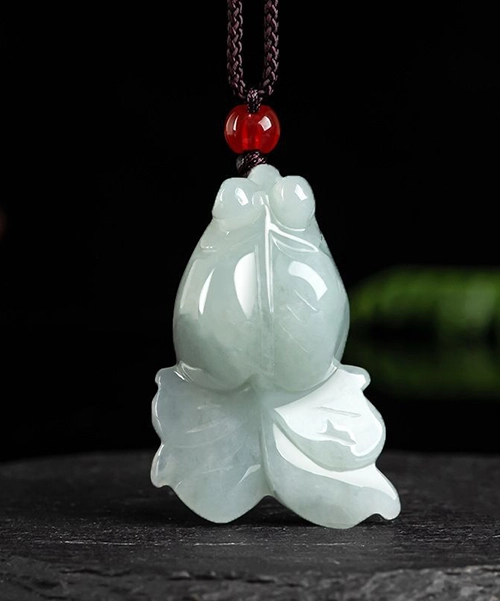 Natural Jade Handcrafted Fish Pendant Necklace