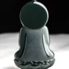 Handcrafted Buddha Black Natural Jade Pendant Necklace