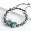 Natural Jade Pixiu 7mm Bead Bracelet