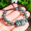 Natural Jade Pixiu 7mm Bead Bracelet