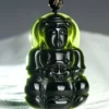Natural Black Jade Handcrafted Guanyin Pendant Necklace