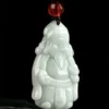 The God of Wealth Natural Jade Pendant Necklace