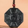 Tai Chi Bagua Natural Jade Pendant Necklace